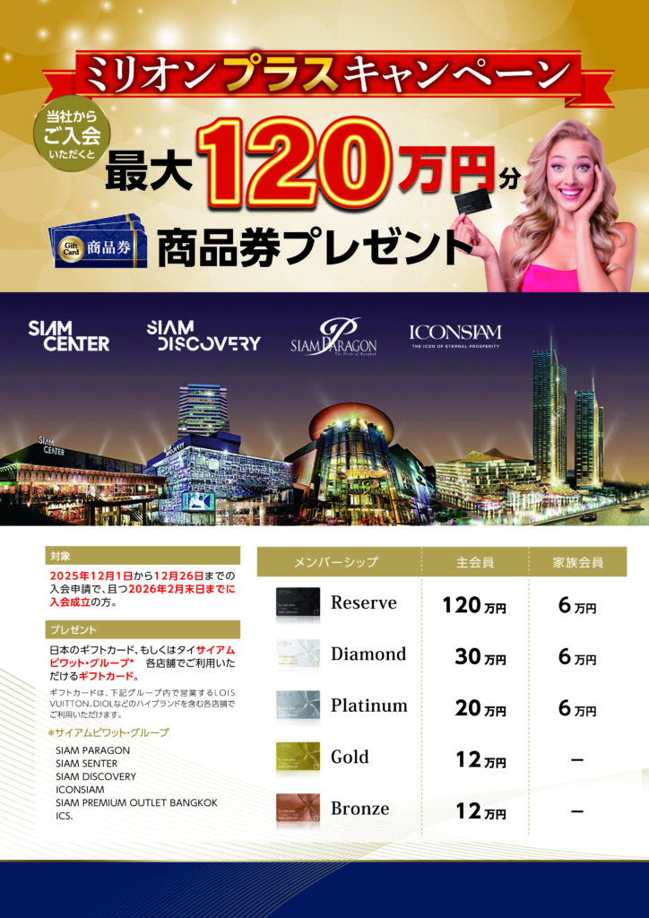 ミリオンプラスキャンペーン